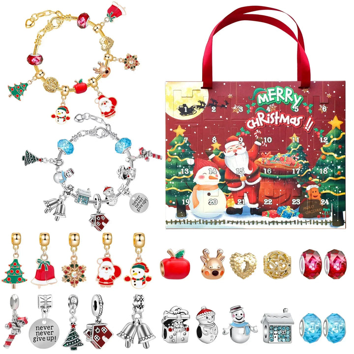 BowLift | JoyCraft Adventskalender Giftbox 2025 – 24-daagse DIY kalender voor meisjes met sneeuwman & kerstman