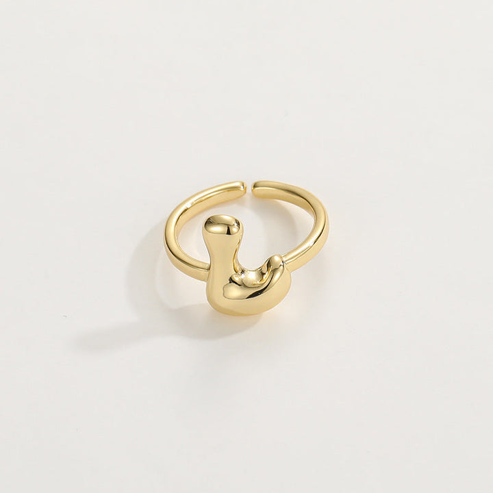 BowLift | Cute Bubble Letter Initial Ring