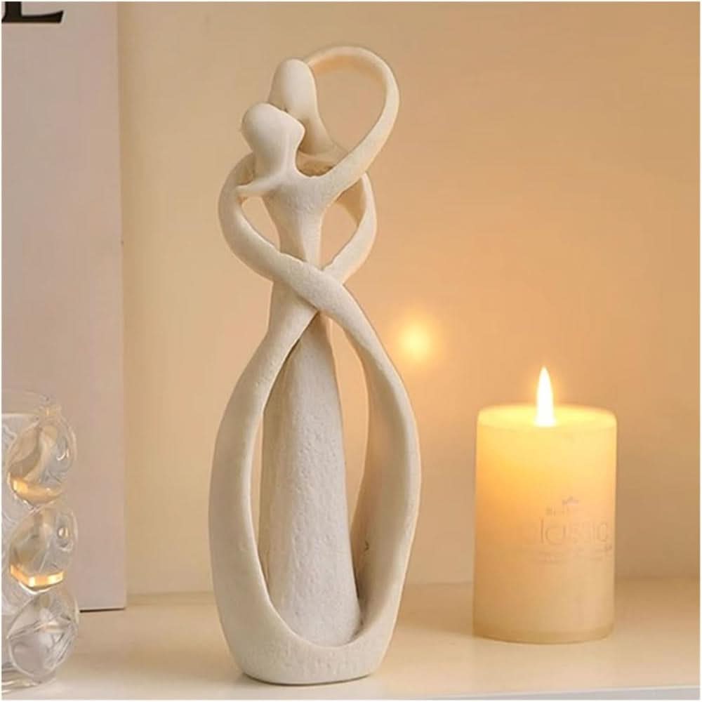BowLift | Abstract Love Sculpture – Modern Polyresin Home Décor