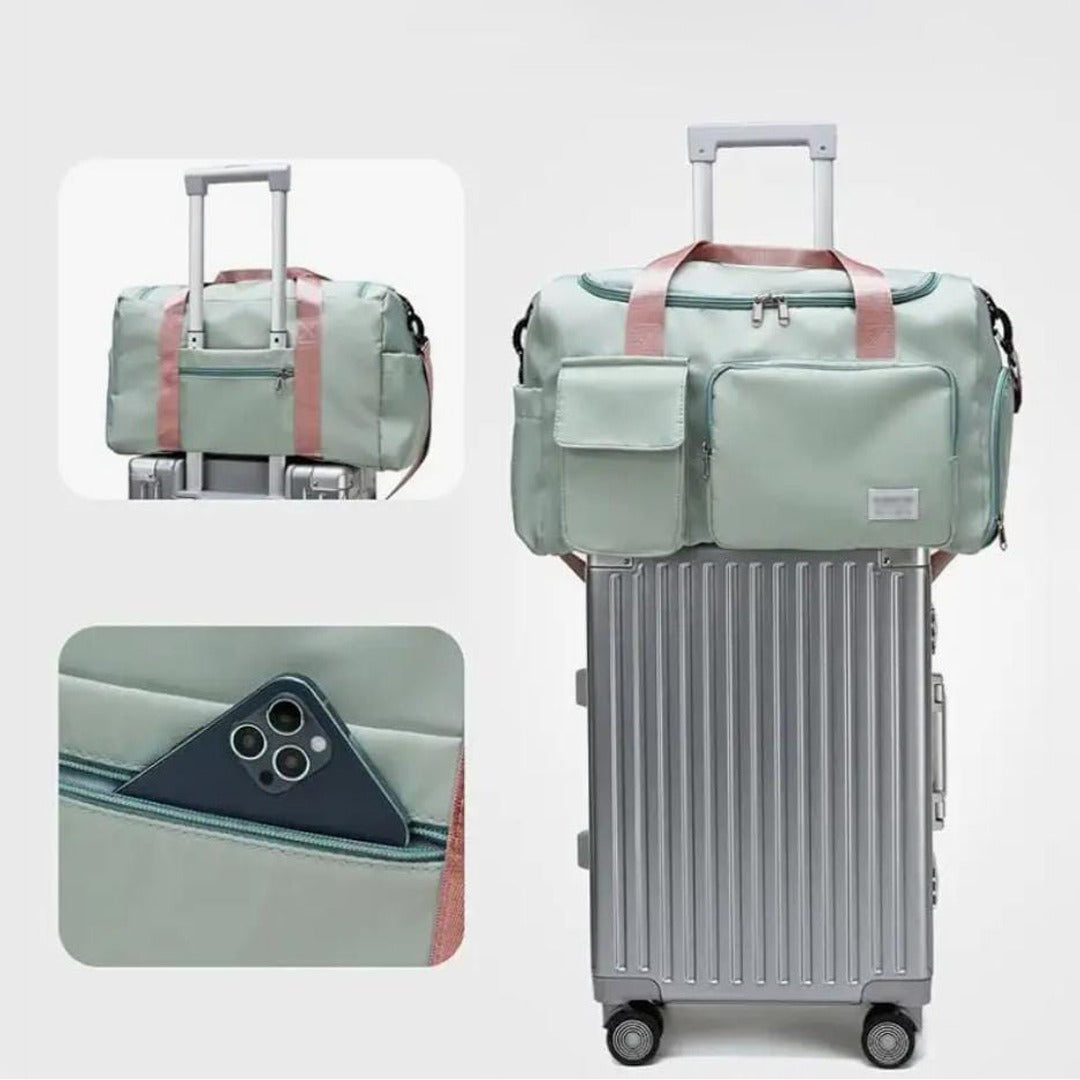 BowLift | Traventix Travel Bag with Multiple Compartments | Waterproof & Lightweight | Sports, Fitness & Weekend Bag for Men & Women