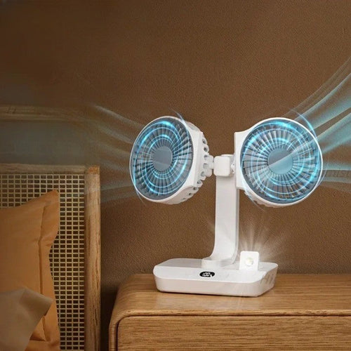 BowLift | Lightweight Double Blades Rechargeable Travel Camp Cooler Fan