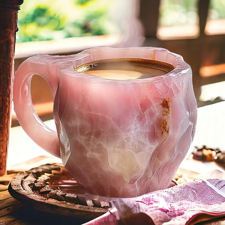 BowLift | Coffee Mug with Natural Crystal Stone Look