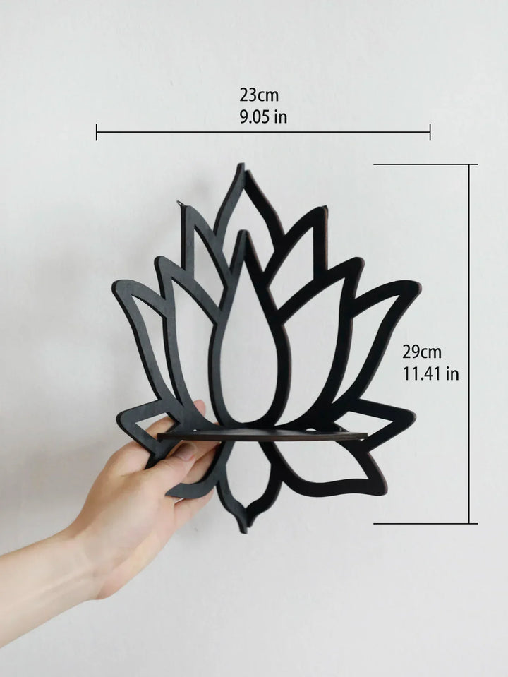 BowLift | LotusCrystal Crystal Corner – Elegant Wood Design with Spiritual Meaning – 23x29 cm
