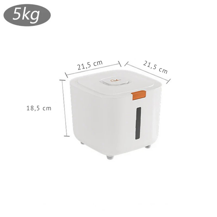 Air-tight pet food container for dry food Bowlift