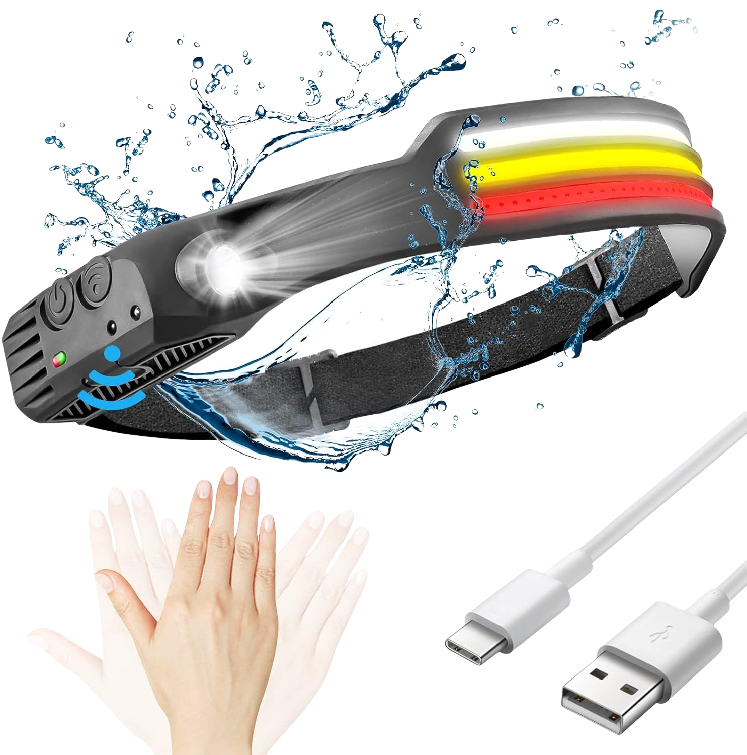 BowLift | LED Headlamp X3 – Waterproof & Rechargeable Head Torch for Running, Hiking & Outdoor Adventures