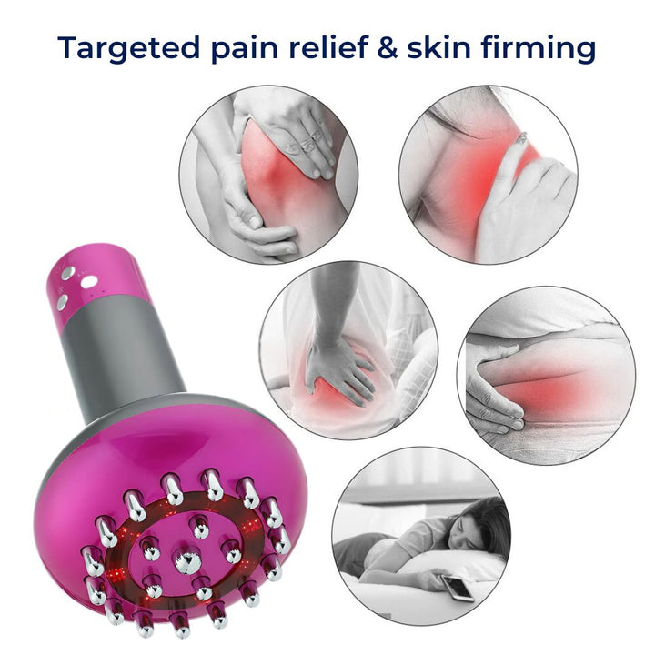 LumiSculpt Electric Cellulite Meridian Brush Massager | Skin Firming Device - Lymphatic Drainage and Muscle Relaxation for Home Use Bowlift