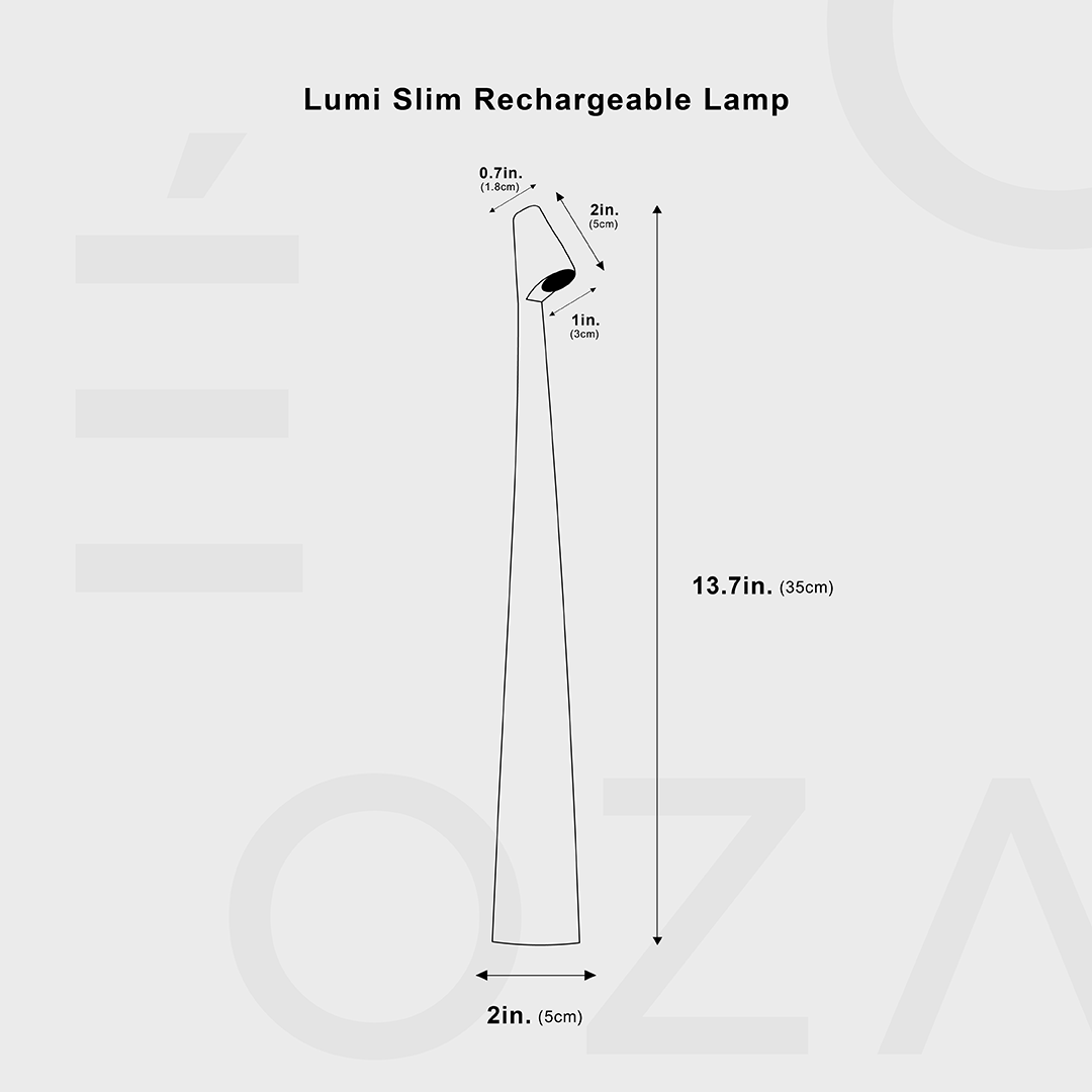 LumiSlim – Rechargeable LED Table Lamp in Style Bowlift