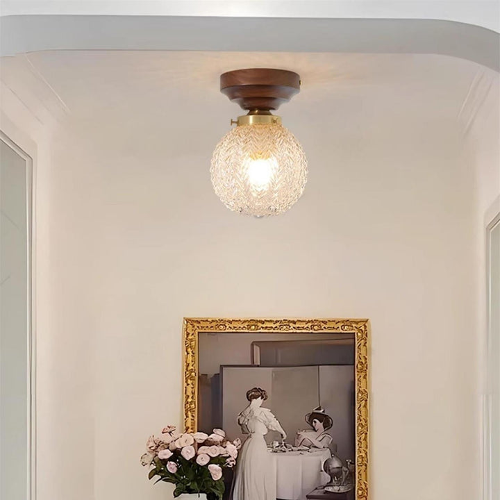 BowLift | Retro Crystal Glass Ceiling Lamp
