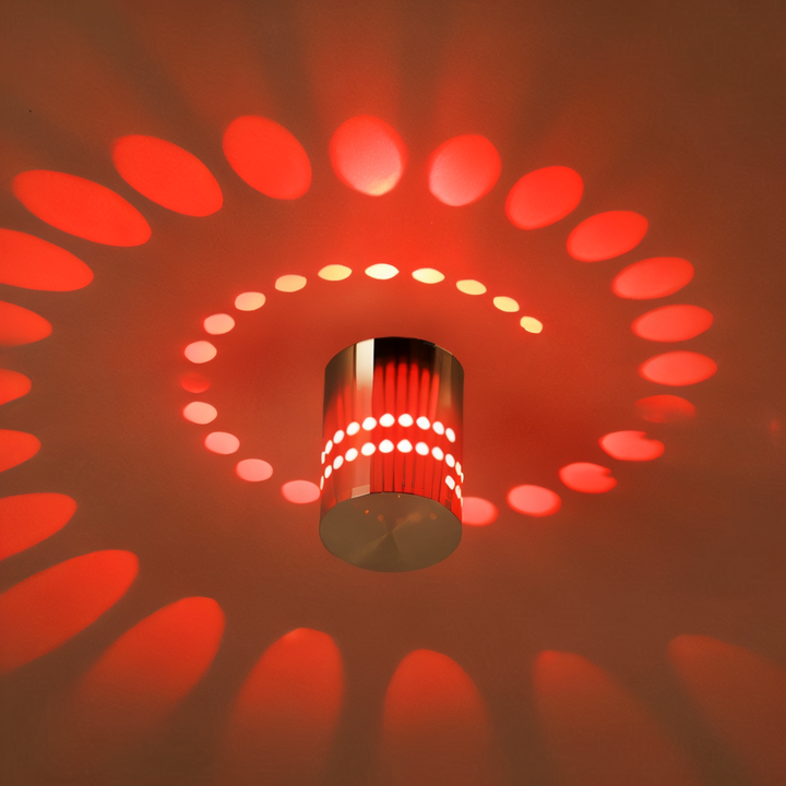 BowLift | LuminBlast LED Wall Light – Colourful Spiral Cylinder Wall Lamp for Modern Indoor Lighting