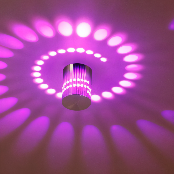 BowLift | LuminBlast LED Wall Light – Colourful Spiral Cylinder Wall Lamp for Modern Indoor Lighting
