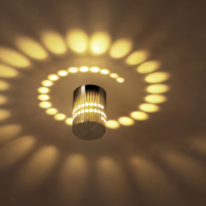 BowLift | LuminBlast LED Wall Light – Colourful Spiral Cylinder Wall Lamp for Modern Indoor Lighting