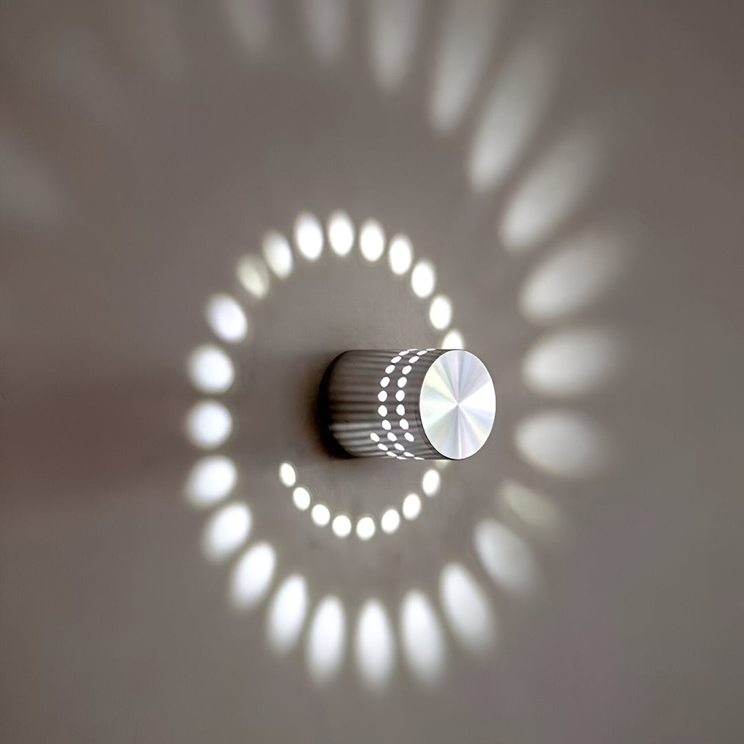 BowLift | LuminBlast LED Wall Light – Colourful Spiral Cylinder Wall Lamp for Modern Indoor Lighting