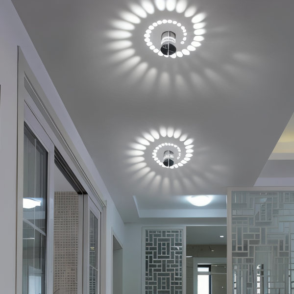 BowLift | LuminBlast LED Wall Light – Colourful Spiral Cylinder Wall Lamp for Modern Indoor Lighting