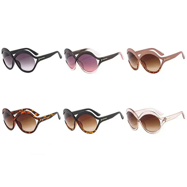 BowLift | Oversized Sunglasses with UV400 Protection - Round Shape, Trendy and Lightweight