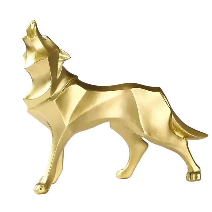 LupoForm – Geometric Wolf Statue with Sharp-edged Design for Modern Spaces Bowlift