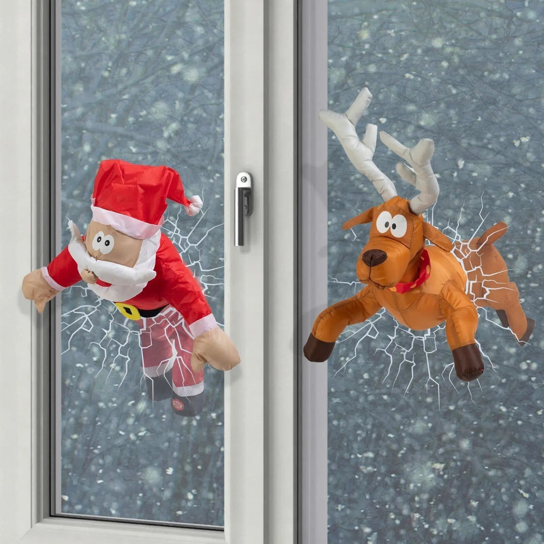 BowLift | Cheerful Christmas Window Figure ClausKlap – Moving, sound activated decoration