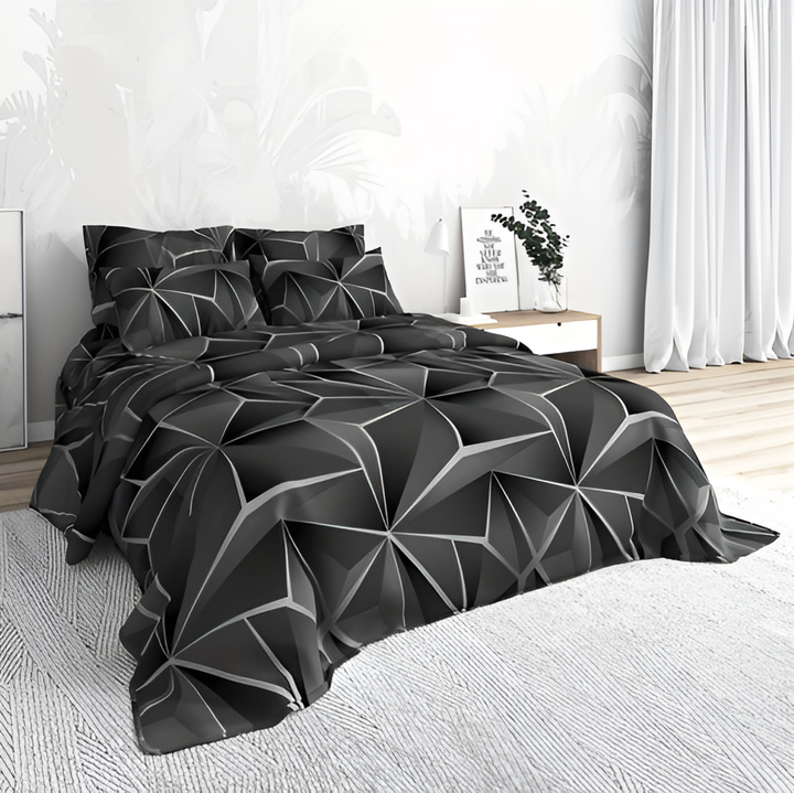 BowLift | CLOUDLUX - Fluffy 3D-printed check bedding set