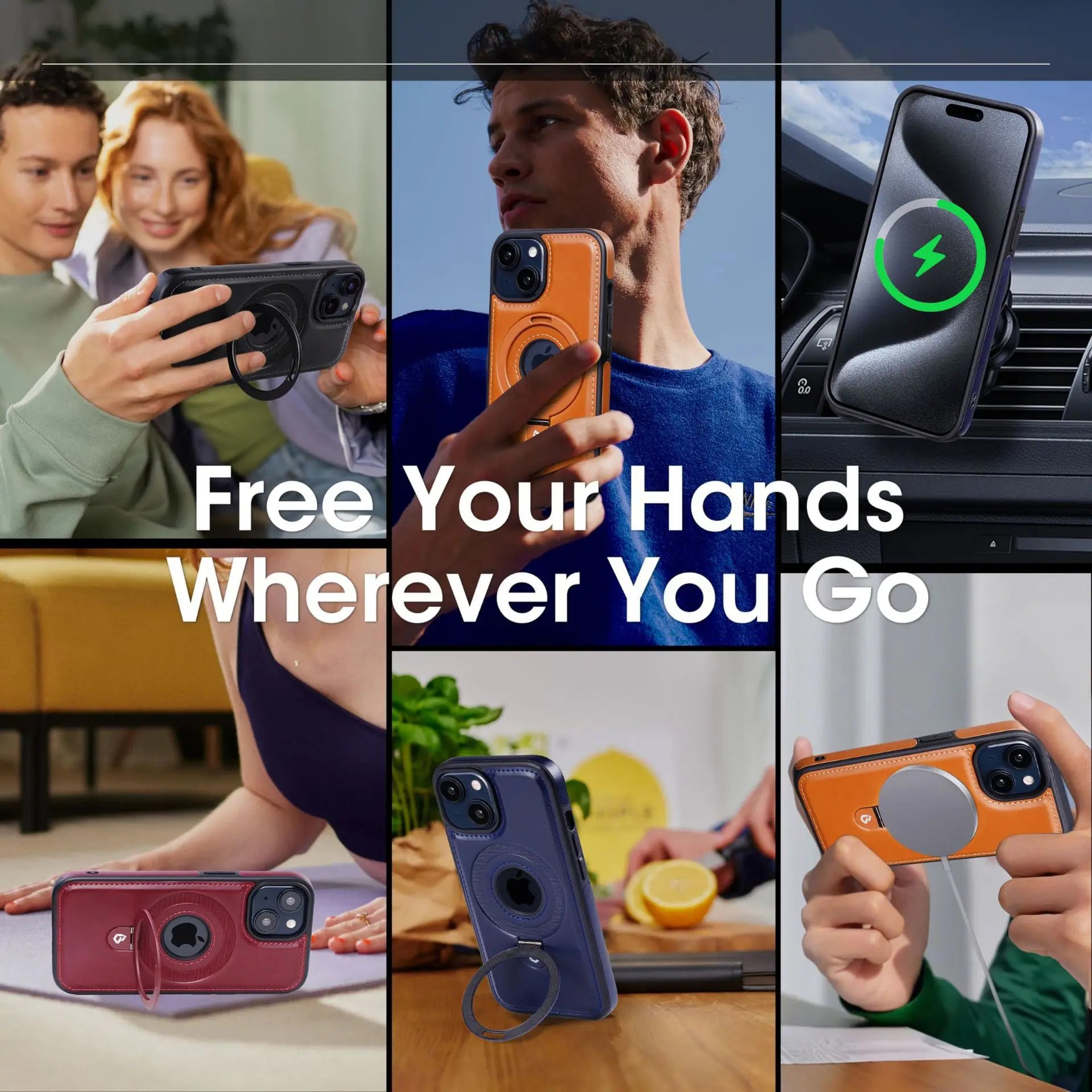 BowLift | Magnetic iPhone case with invisible ring holder