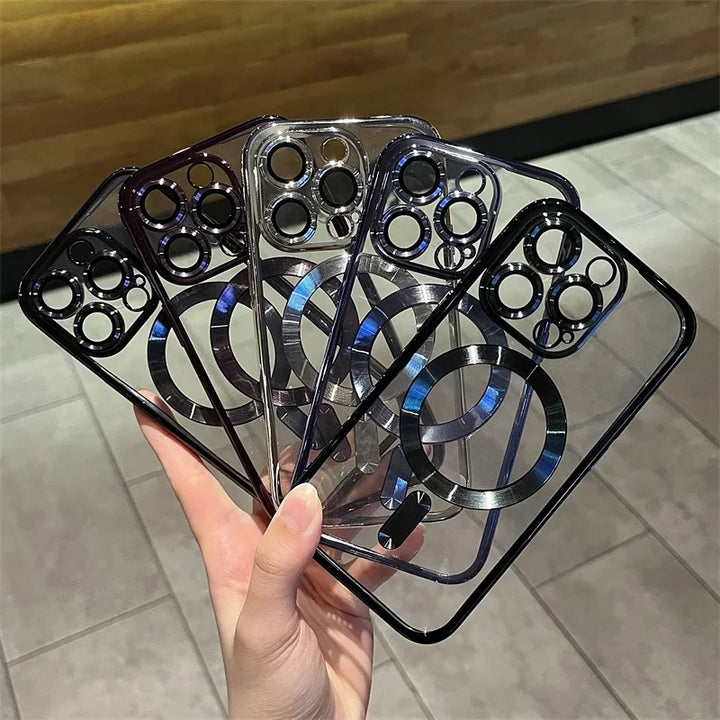BowLift | Plating Clear Soft Magnetic Case for iPhone