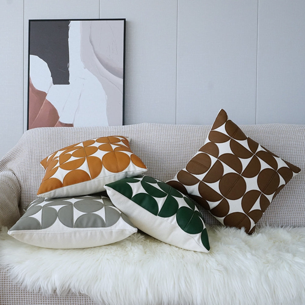 BowLift | Luxury Embroidered Faux Leather Sofa Cushion Cover