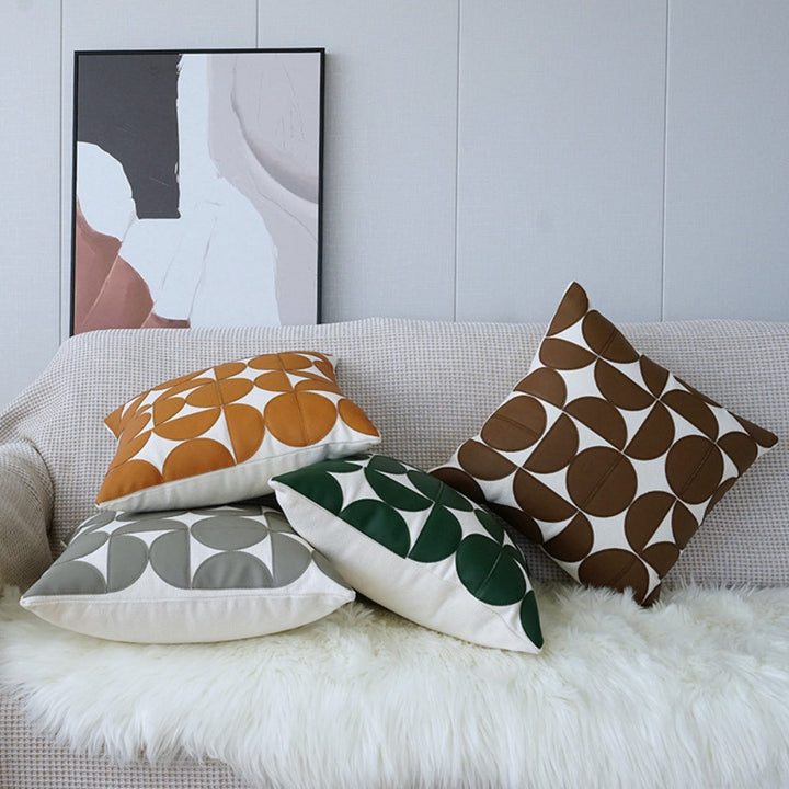 BowLift | Luxury Embroidered Faux Leather Sofa Cushion Cover
