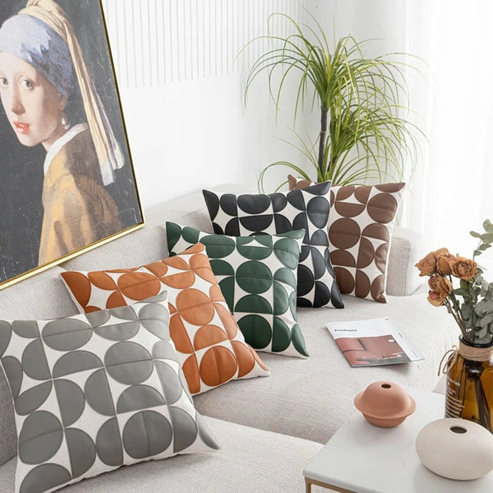BowLift | Luxury Embroidered Faux Leather Sofa Cushion Cover