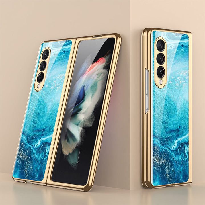 BowLift | Luxurious Coating Tempered Glass Case for Samsung Galaxy Z Fold 3 5G