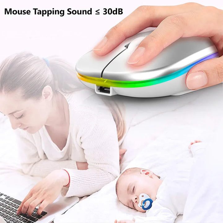LuxeClick Mouse – Wireless Rechargeable Bluetooth Mouse Bowlift
