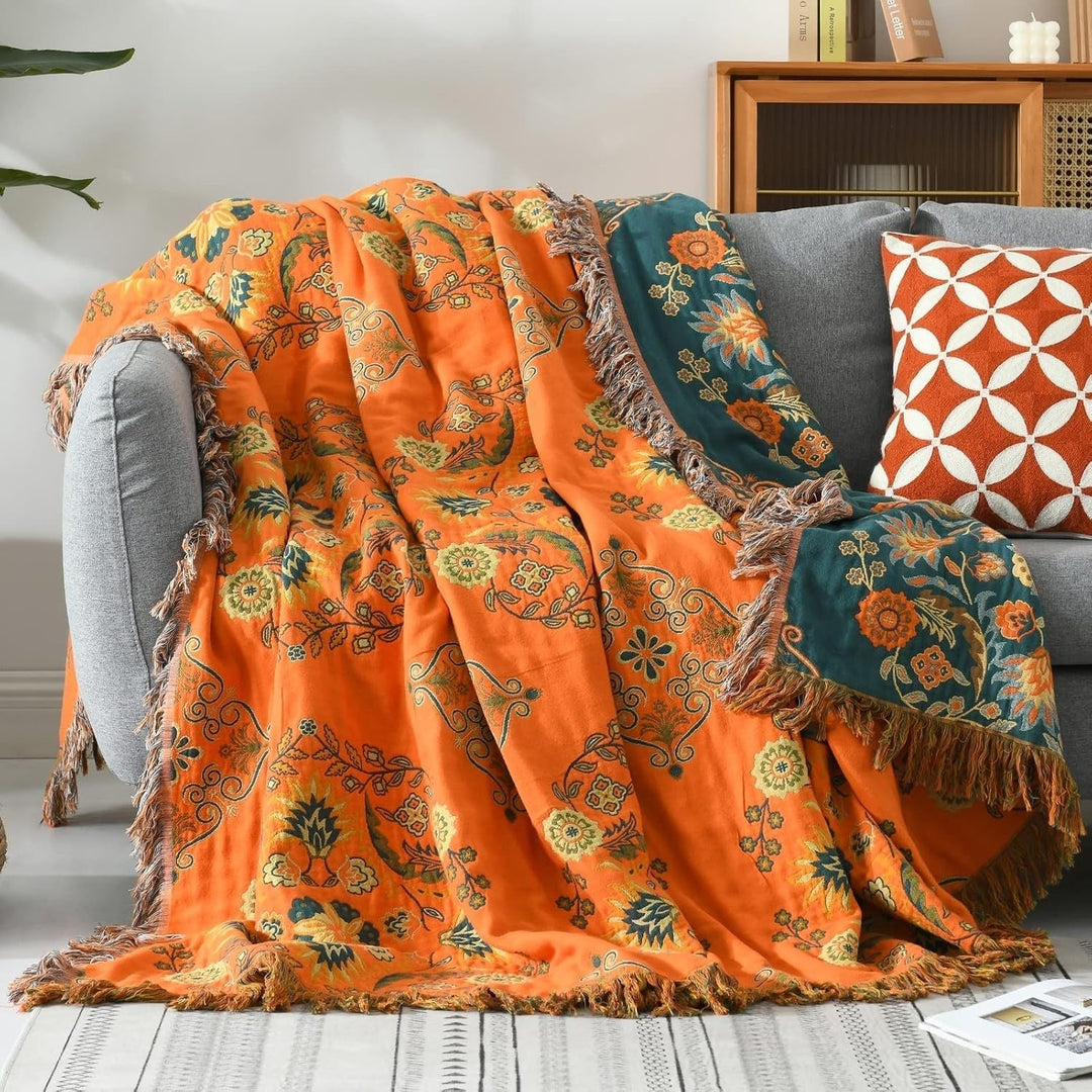 BowLift | Reversible blanket in Marigold design for cozy warmth