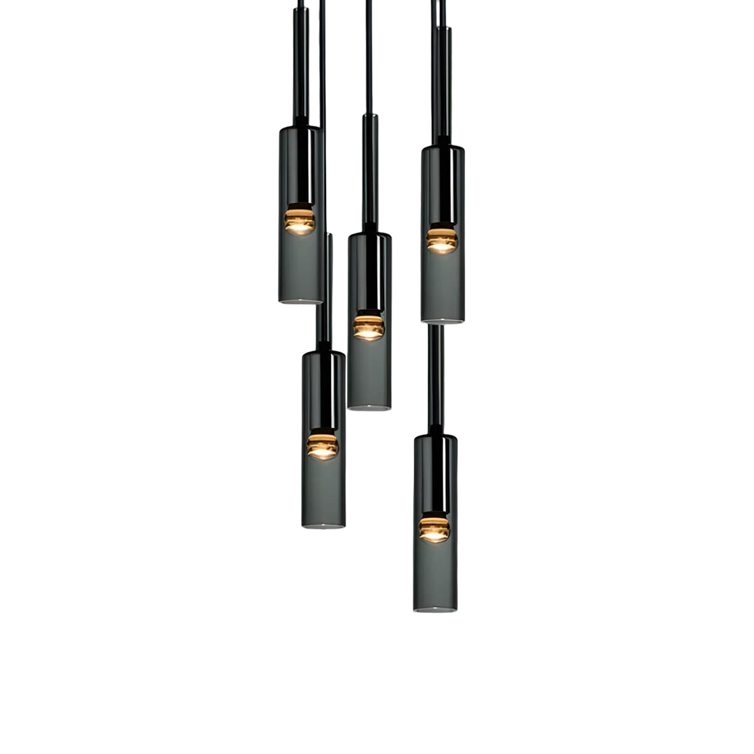 Pendant light made of smoked glass – Elegant design with sparkling light effects | Perfect for living room | Bowlift