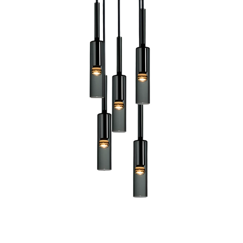 Pendant light made of smoked glass – Elegant design with sparkling light effects | Perfect for living room | Bowlift