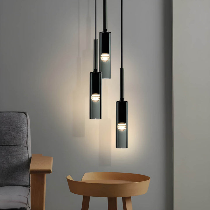 Pendant light made of smoked glass – Elegant design with sparkling light effects | Perfect for living room | Bowlift