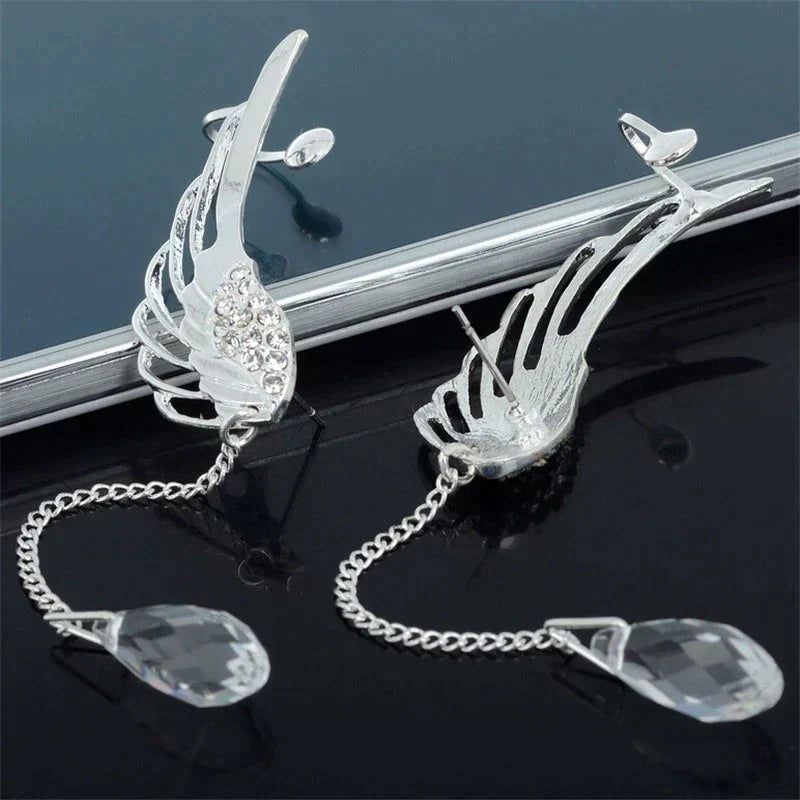 Enchanting Long Angel Wing Ear Cuffs | Unique and Elegant Earrings Bowlift