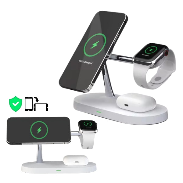 BowLift | 4-in-1 Wireless Charging Station - Magnetic Qi Charger for Phone, Watch & Earbuds