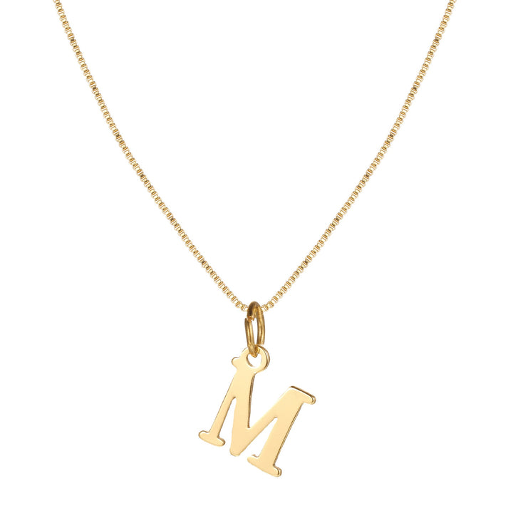 BowLift | 14k Minimal Serif Initial Necklace