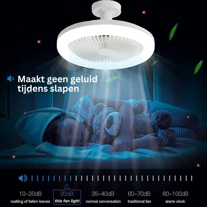 BreezeGlow Fan Light – Ceiling fan with remote control Bowlift