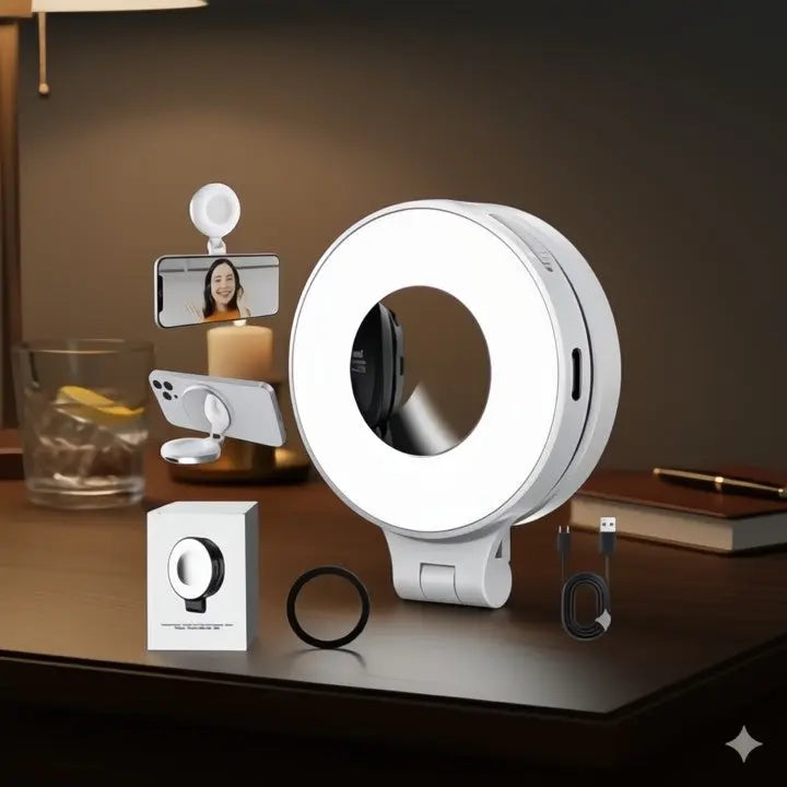 BowLift | LumiClip Portable Selfie Ring Light with Clamp – Magnetic and Rechargeable