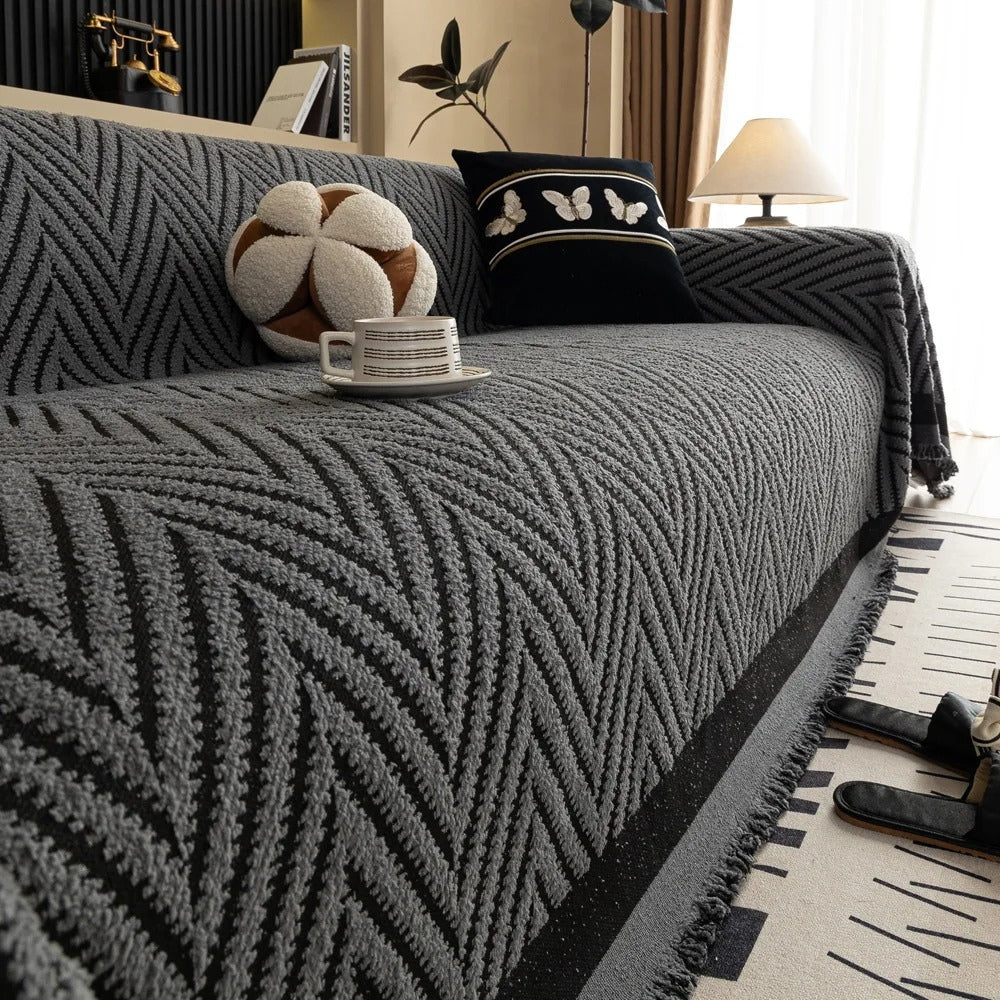 BowLift | Marella Soft Chevron Sofa Cover