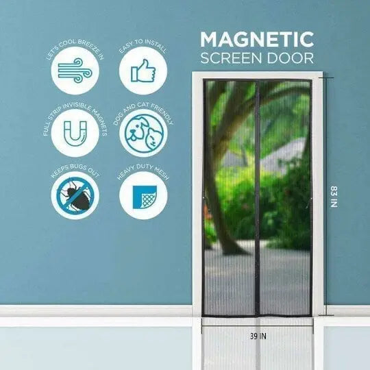 BowLift | Magnetic Insect Screen Door — Hands-Free Insect PRedection with Easy Installation