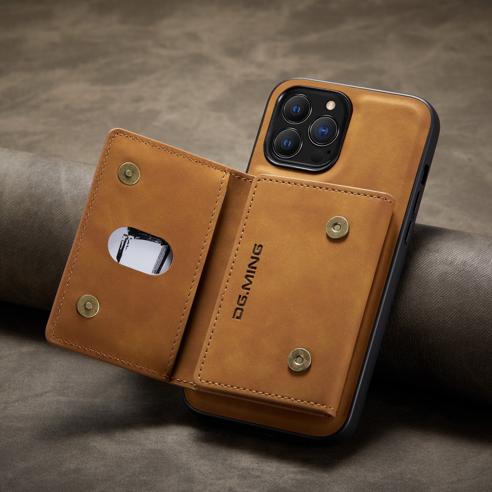 BowLift | 2 in 1 detachable leather wallet case for iPhone