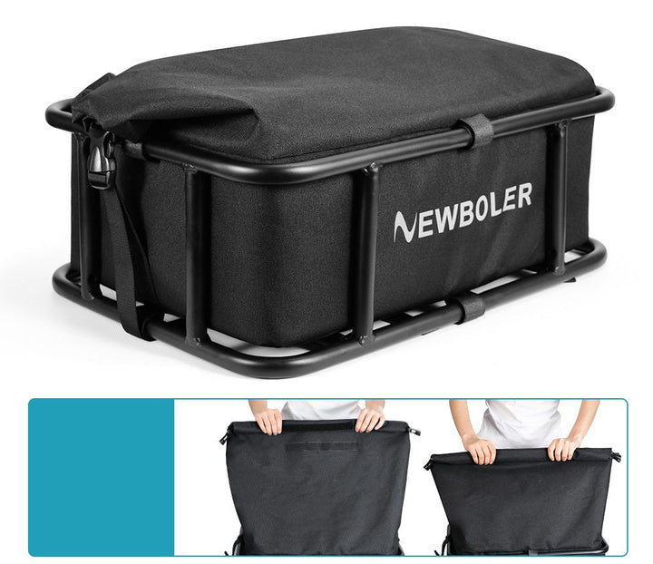 BowLift | Heavy-Duty Rear Bike Basket with Rack – Large Metal Bicycle Carrier for Groceries, Commutes & E-Bikes