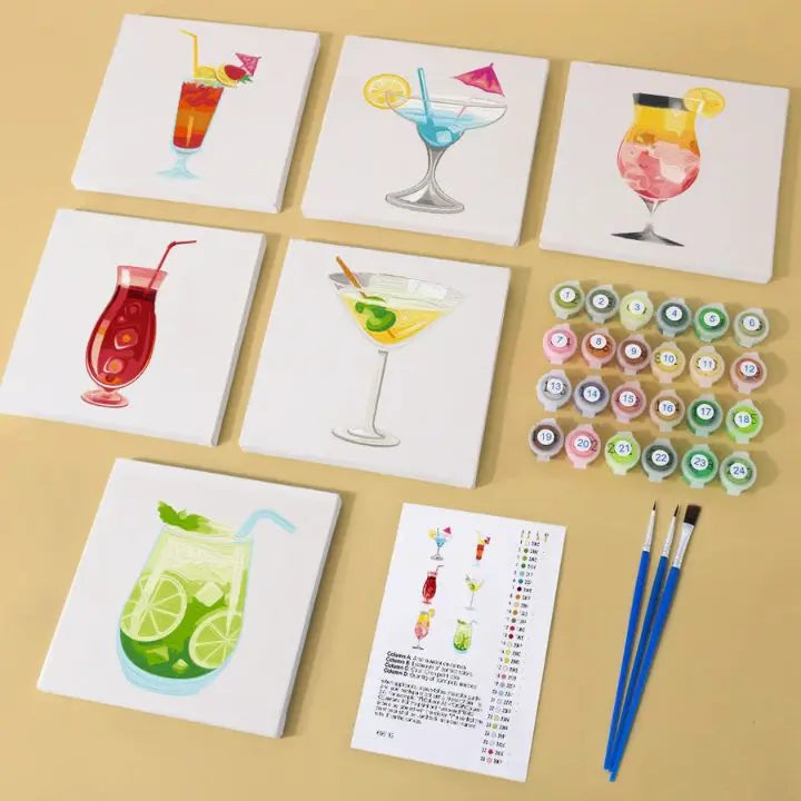 BowLift | Paint by Numbers Mini Set – 6 Designs for Creative Relaxation