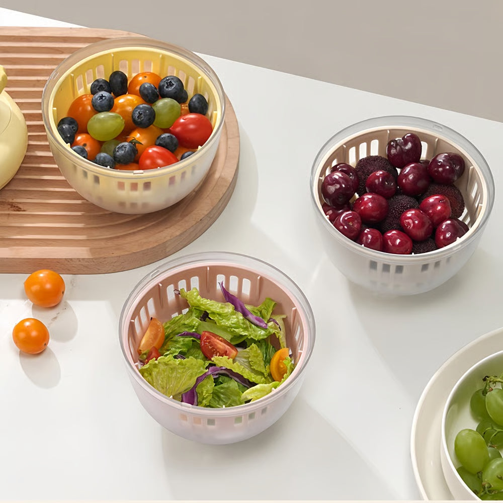 BowLift | Manual fruit and vegetable spin dryer with removable container