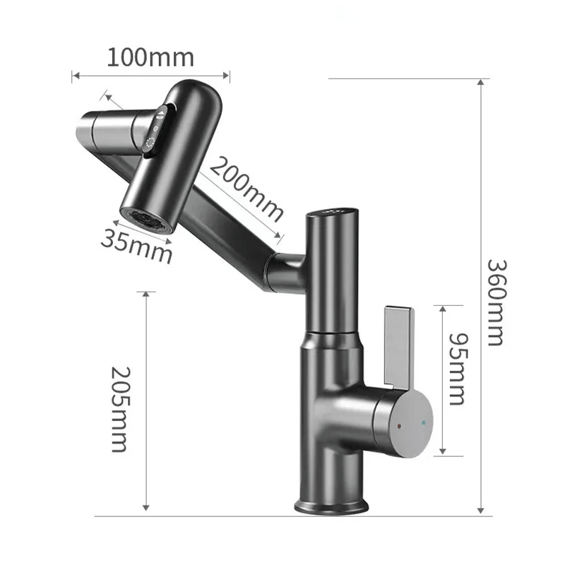 LUSTRAFLOW 360° faucet with LED temperature display | Bowlift