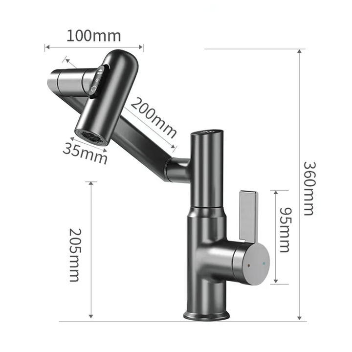 LUSTRAFLOW 360° faucet with LED temperature display | Bowlift