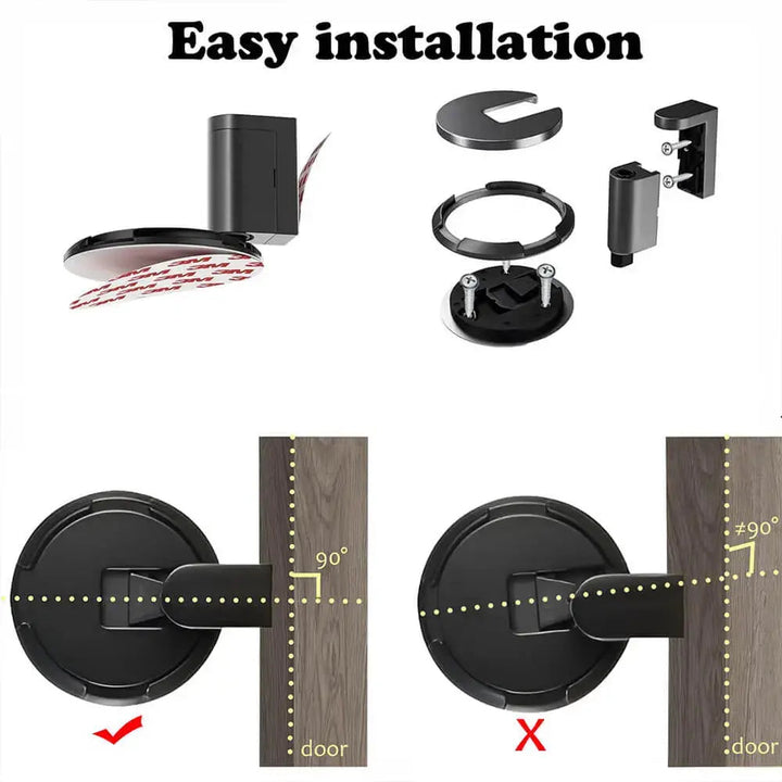 BowLift | Mechanical Floor Door Stopper – Push System for Secure Door Hold