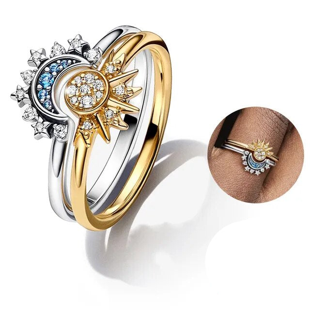 BowLift | Heavenly women's silver ring with crystal sparkle