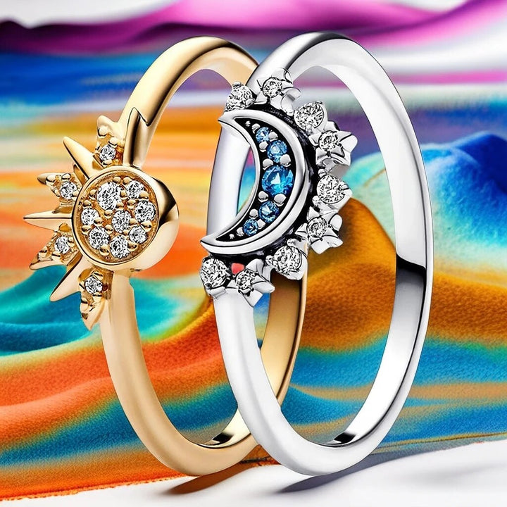 BowLift | Heavenly women's ring made of silver with crystal shine