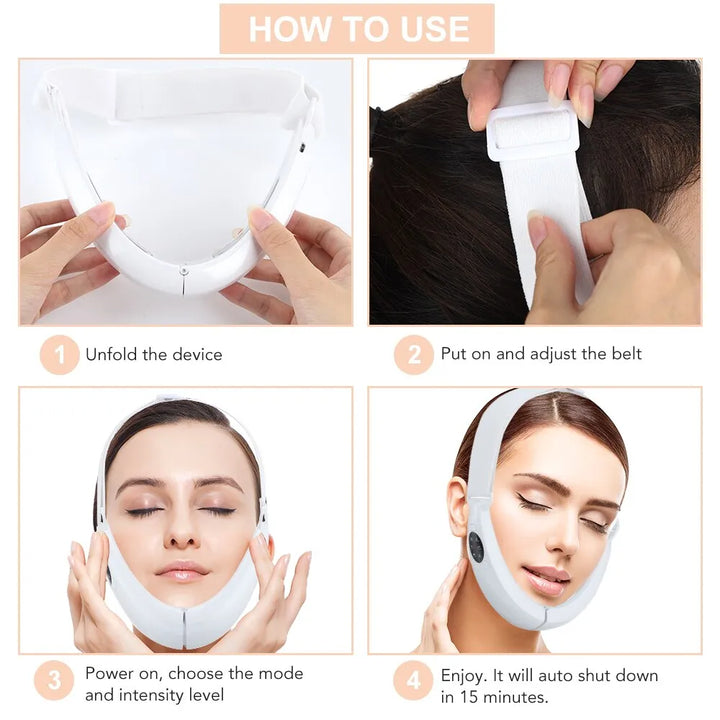 Facial massage device with Vibration Bowlift