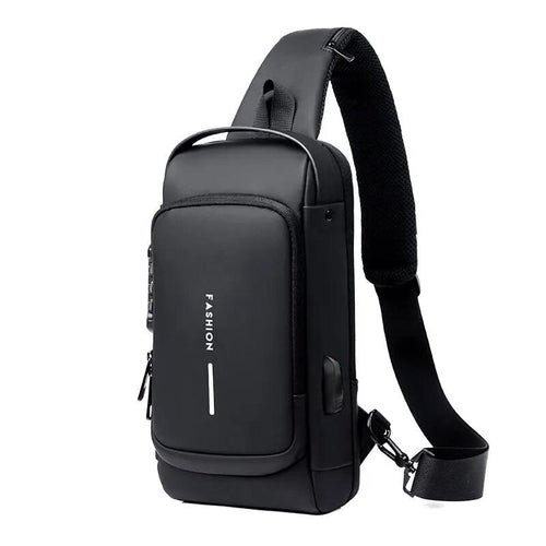 BowLift | Men’s Bag with USB Charger – Anti-Theft Crossbody Chest Bag
